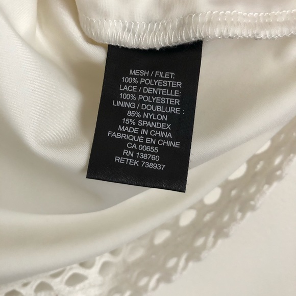 RW&CO White Lace Sleeveless Boxy Tank Top A6 - Picture 5 of 7